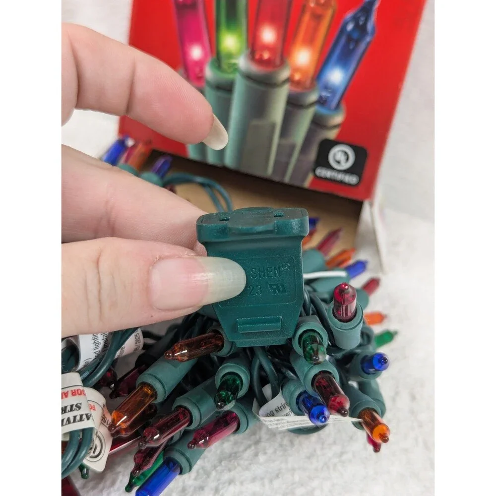 Christmas - Merry Brite - 70 Count - Mini Lights - Multi Color/Green Wire 4 Pack